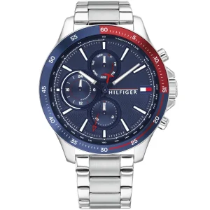 Tommy Hilfiger Bank Ø46 mm - 1791718 Silver/Blå