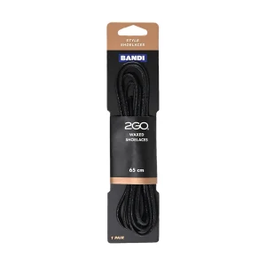 Skosnören 2GO Waxed Shoelaces 161 - Svart