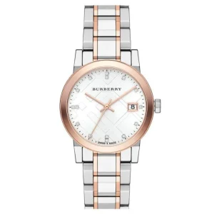Burberry BU9127 Silver Dial Two-tone Ladies Watch