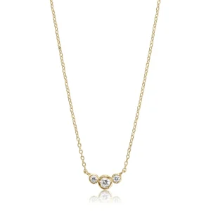 Romance halsband i 18 karat förgyllt silver med zirkonia