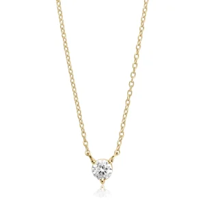 Allure halsband i 18 karat förgyllt silver med zirkonia