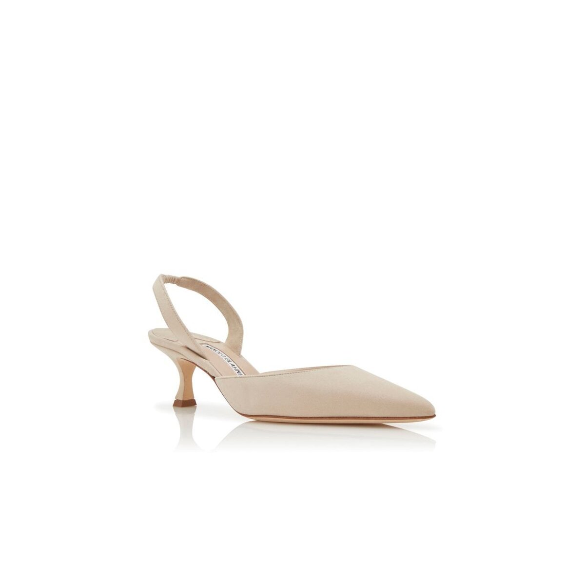 Carolyne Ljusbeige slingback-pumps i mocka - Bild 2