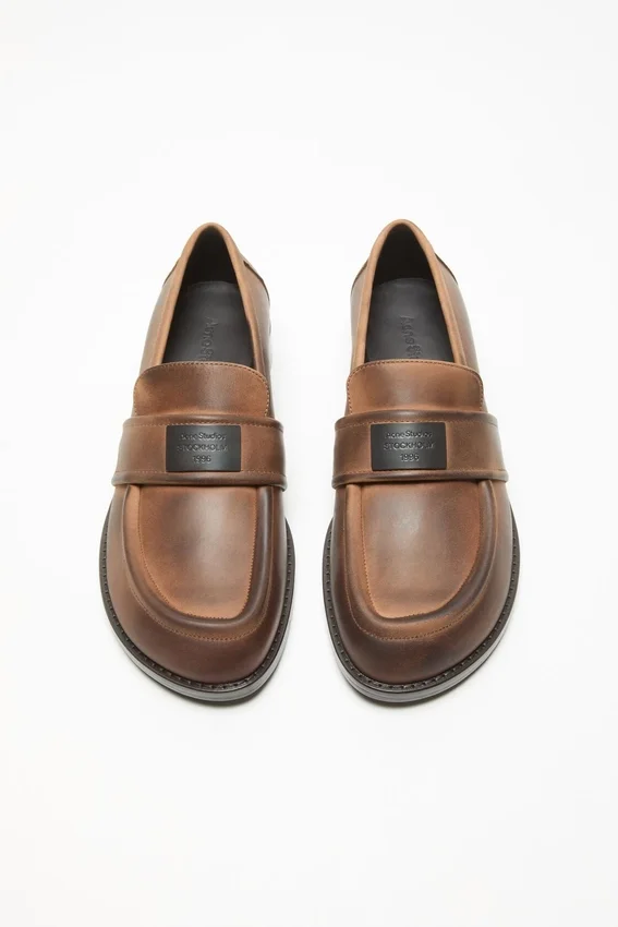 Loafers i vintage-läder - Bild 3