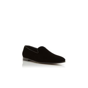 MARIO Loafers i svart sammet