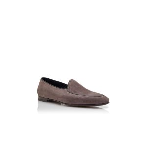 MODENA Loafers i grått mocka