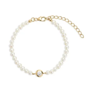Allure armband i 18 karat förgyllt silver med sötvattenspärlor