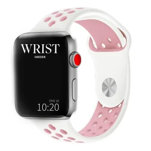 Ventilerat silikon sport band - vit & rosa