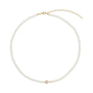 Allure halsband i 18 karat förgyllt silver med sötvattenspärlor