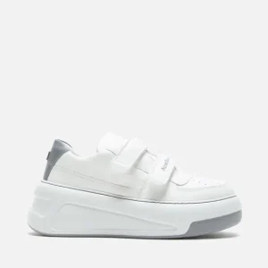 Sneakers i läder med kardborreband