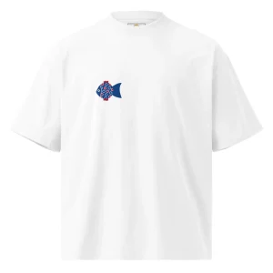 Unisex organic oversized high neck t-shirt