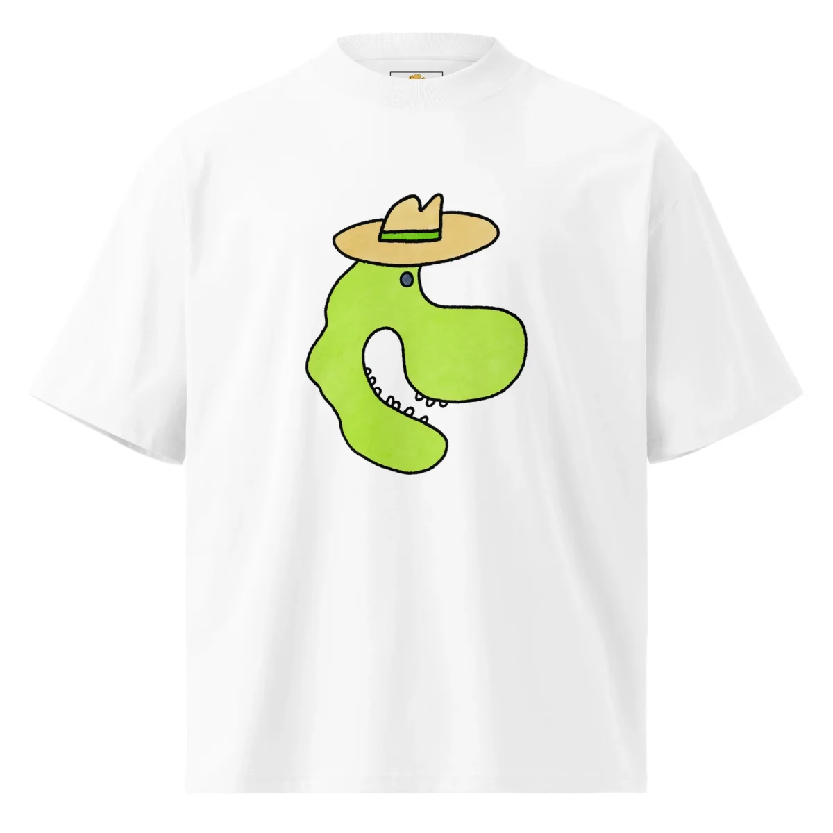 Unisex organic oversized high neck t-shirt